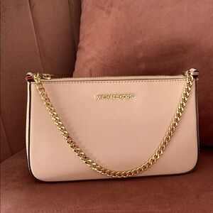 Michael Kors Blush Crossbody Bag with Gold Accents